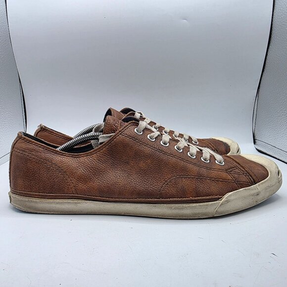 Converse Jack Purcell Mens size 13 Brown Leather Sneaker Shoes Casual Walking - Picture 12 of 13